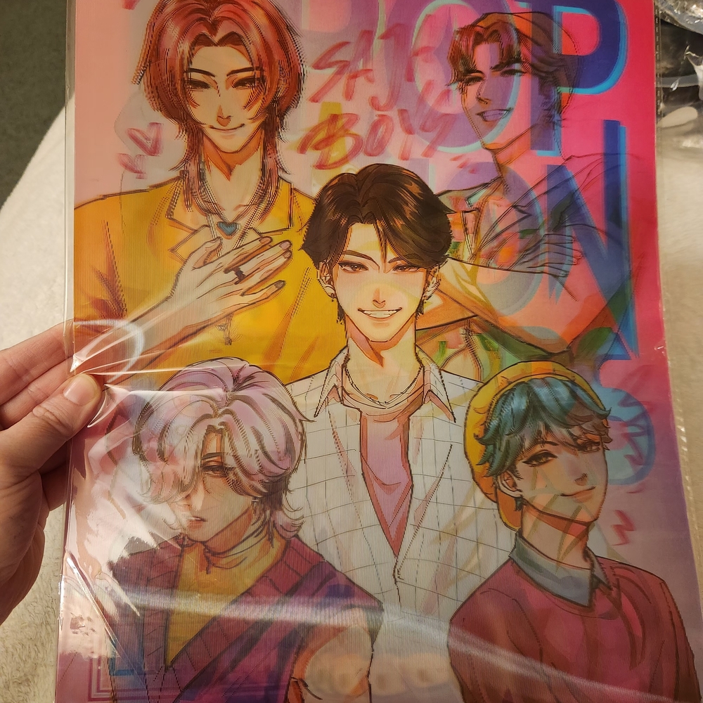 Colorful Anime K-pop Art Poster
